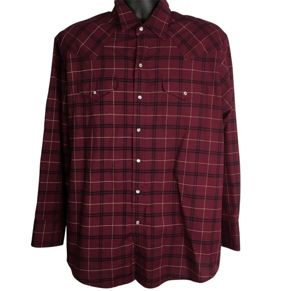 Vintage Ely Cattleman Shirt Men XL Plaid Western Cowboy Pearl Snap Rockabilly - Picture 2 of 6